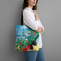 Martinique Christmas Tote Bag Santa Hummingbird - Wonder Print Shop