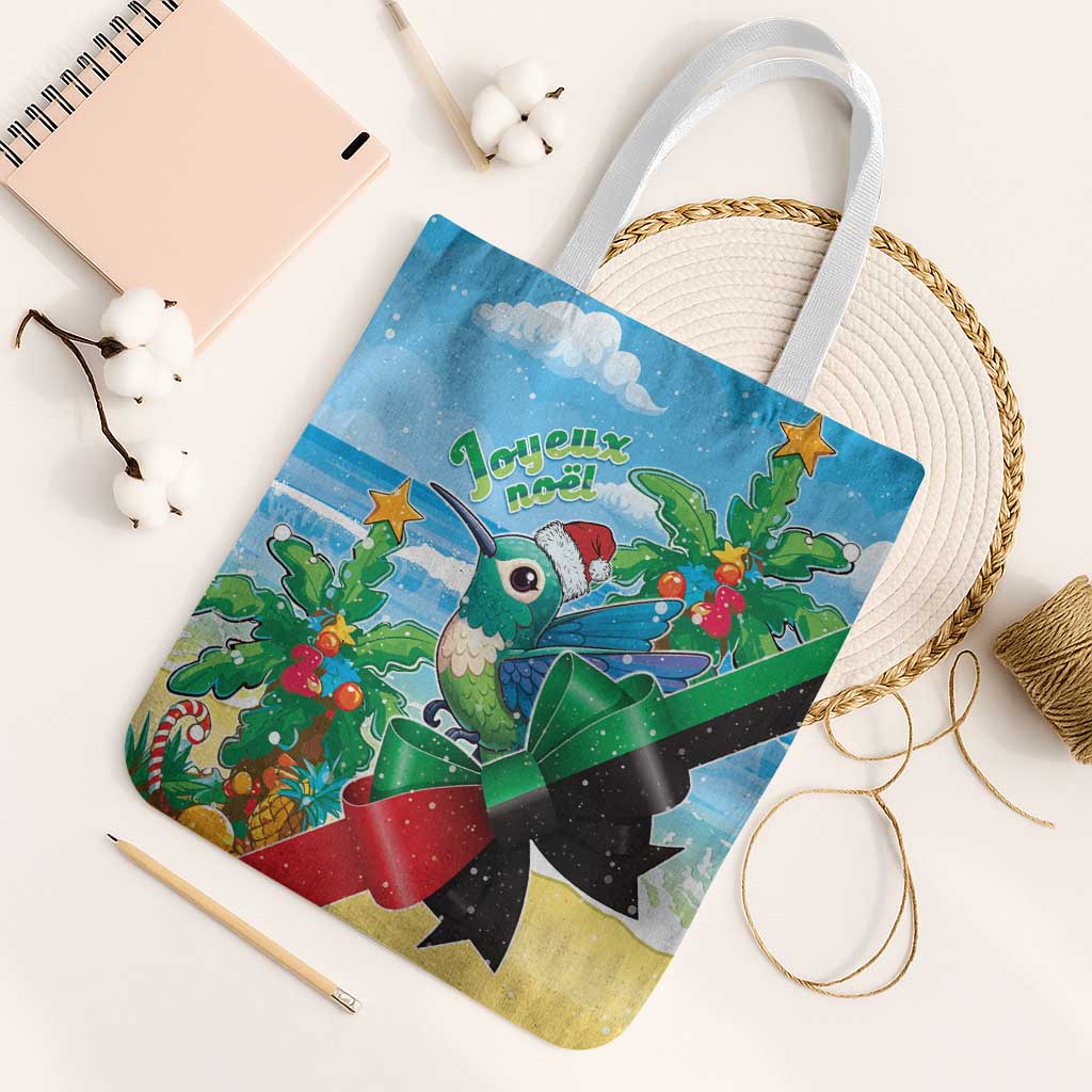 Martinique Christmas Tote Bag Santa Hummingbird - Wonder Print Shop