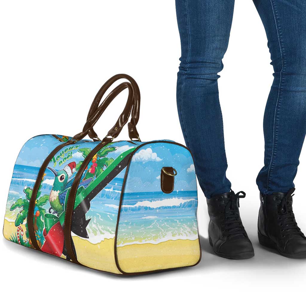 Martinique Christmas Travel Bag Santa Hummingbird - Wonder Print Shop