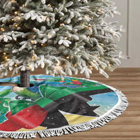 Martinique Christmas Tree Skirt Santa Hummingbird - Wonder Print Shop