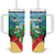 Martinique Christmas Tumbler With Handle Santa Hummingbird - Wonder Print Shop