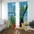 Martinique Christmas Window Curtain Santa Hummingbird - Wonder Print Shop