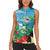 Martinique Christmas Women Sleeveless Polo Shirt Santa Hummingbird - Wonder Print Shop