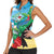 Martinique Christmas Women Sleeveless Polo Shirt Santa Hummingbird - Wonder Print Shop
