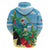 Martinique Christmas Zip Hoodie Santa Hummingbird - Wonder Print Shop