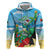 Martinique Christmas Zip Hoodie Santa Hummingbird - Wonder Print Shop