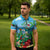 Martinique Christmas Zipper Polo Shirt Santa Hummingbird - Wonder Print Shop