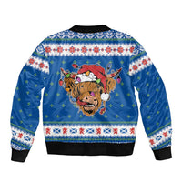 Scotland Christmas Bomber Jacket Mooey Xmas Highland Cow LT05 - Wonder Print Shop