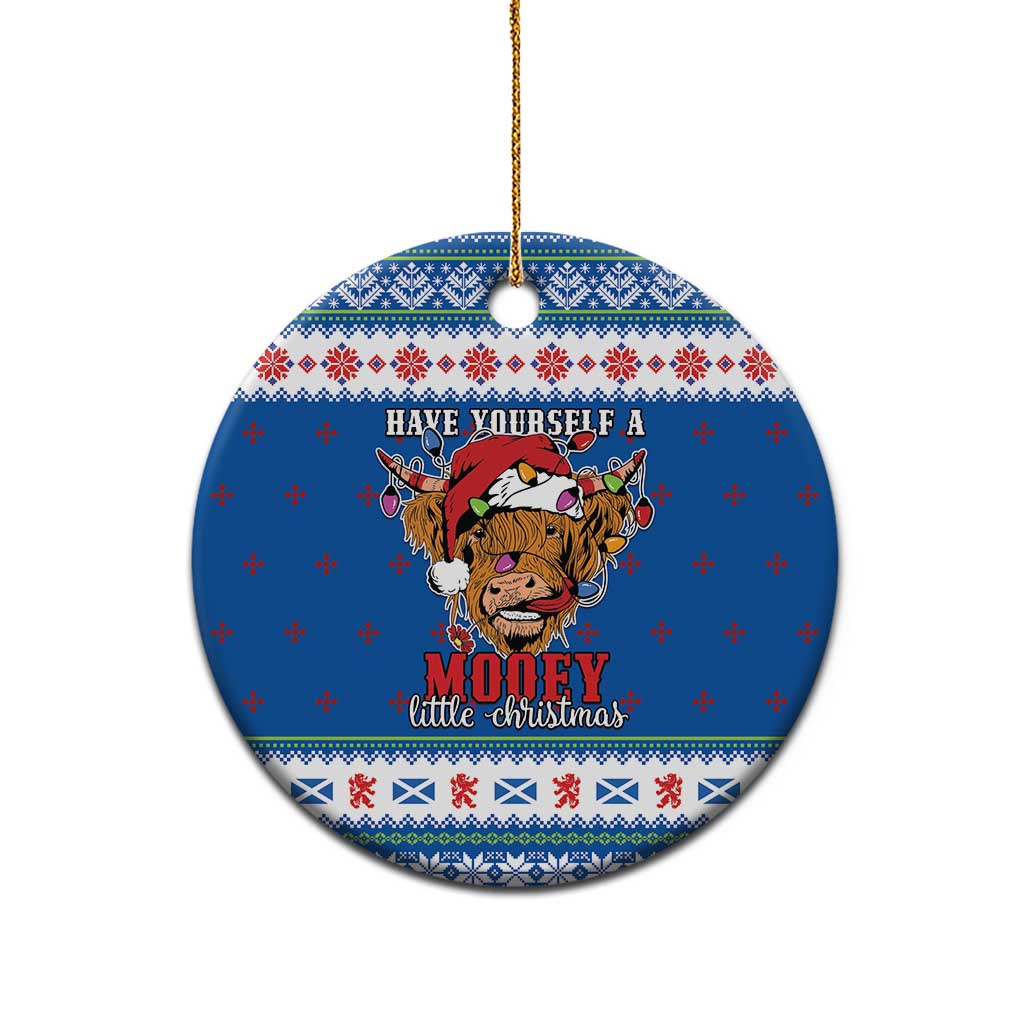 Scotland Christmas Ceramic Ornament Mooey Xmas Highland Cow LT05 - Wonder Print Shop
