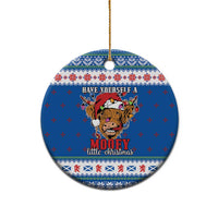 Scotland Christmas Ceramic Ornament Mooey Xmas Highland Cow LT05 - Wonder Print Shop