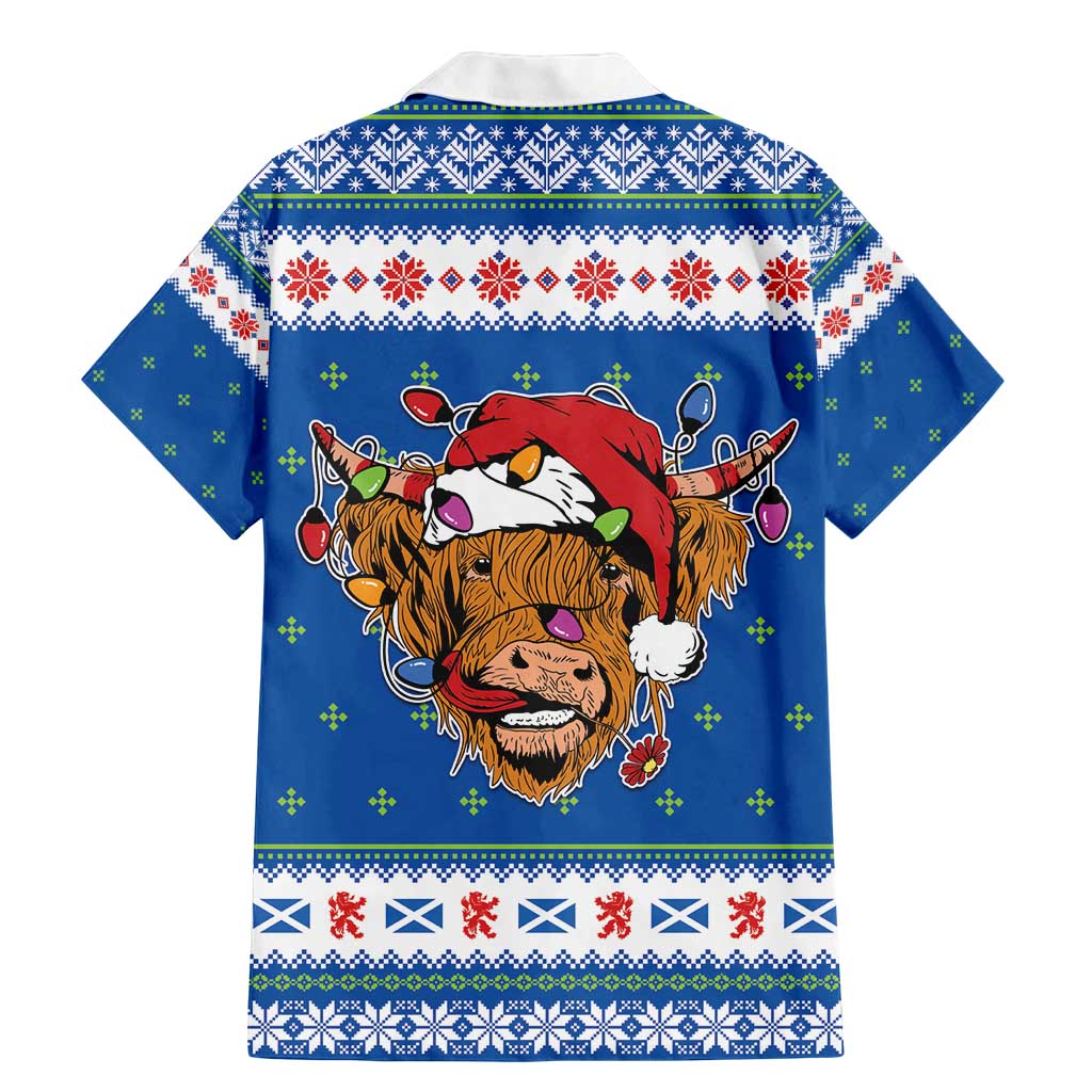 Scotland Christmas Family Matching Mermaid Dress and Hawaiian Shirt Mooey Xmas Highland Cow LT05 - Wonder Print Shop