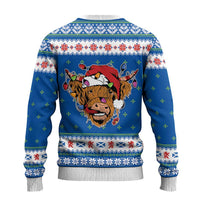 Scotland Christmas Ugly Christmas Sweater Mooey Xmas Highland Cow LT05 - Wonder Print Shop