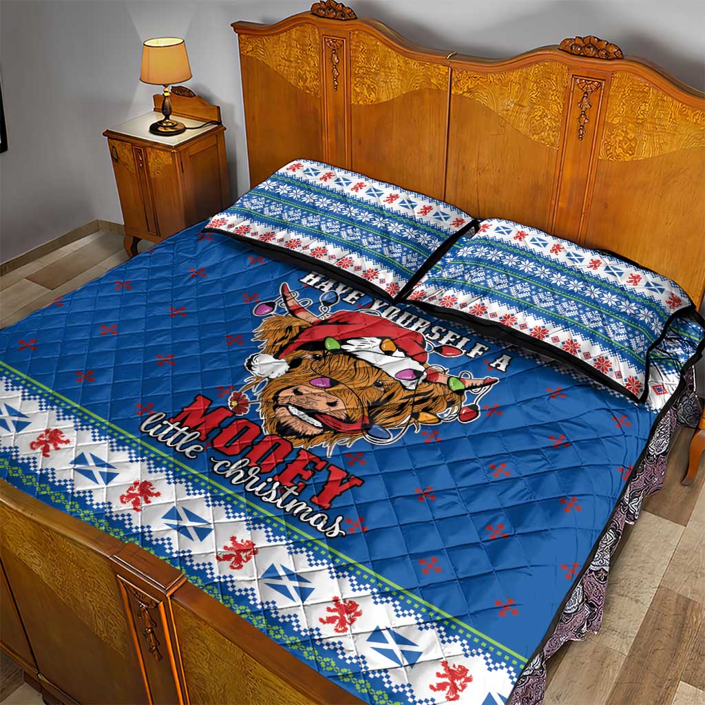 Scotland Christmas Quilt Bed Set Mooey Xmas Highland Cow LT05 - Wonder Print Shop
