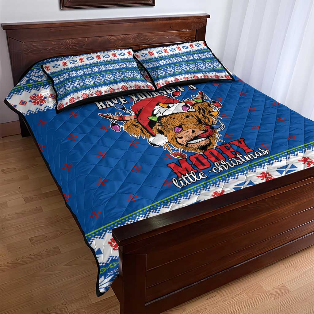 Scotland Christmas Quilt Bed Set Mooey Xmas Highland Cow LT05 - Wonder Print Shop