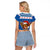 Scotland Christmas Raglan Cropped T Shirt Mooey Xmas Highland Cow LT05 - Wonder Print Shop