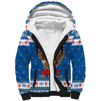 Scotland Christmas Sherpa Hoodie Mooey Xmas Highland Cow LT05 - Wonder Print Shop