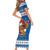 Scotland Christmas Short Sleeve Bodycon Dress Mooey Xmas Highland Cow LT05 - Wonder Print Shop