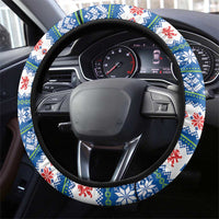 Scotland Christmas Steering Wheel Cover Mooey Xmas Highland Cow LT05 - Wonder Print Shop