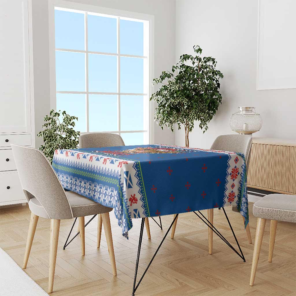 Scotland Christmas Tablecloth Mooey Xmas Highland Cow LT05 - Wonder Print Shop