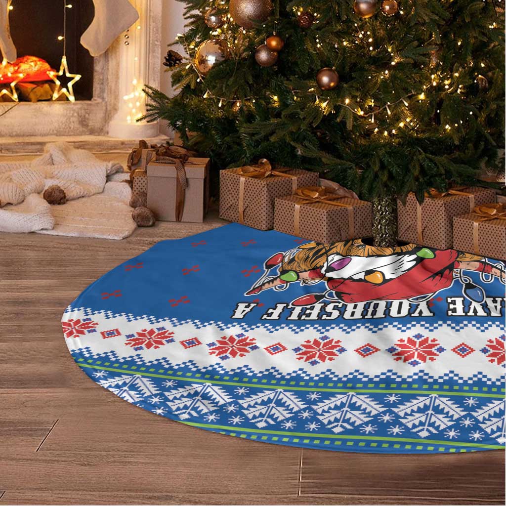 Scotland Christmas Tree Skirt Mooey Xmas Highland Cow LT05 - Wonder Print Shop