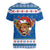 Scotland Christmas Women V-Neck T-Shirt Mooey Xmas Highland Cow LT05 - Wonder Print Shop
