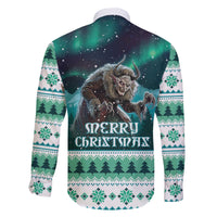 Iceland Christmas Family Matching Off The Shoulder Long Sleeve Dress and Hawaiian Shirt Icelandic Folklore Evil Mother Gryla LT05 - Wonder Print Shop