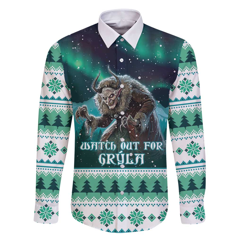 Iceland Christmas Family Matching Puletasi and Hawaiian Shirt Icelandic Folklore Evil Mother Gryla LT05 - Wonder Print Shop