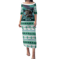 Iceland Christmas Family Matching Puletasi and Hawaiian Shirt Icelandic Folklore Evil Mother Gryla LT05 - Wonder Print Shop