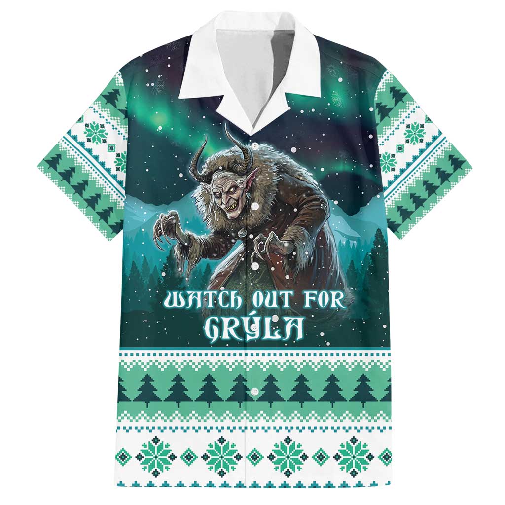 Iceland Christmas Family Matching Summer Maxi Dress and Hawaiian Shirt Icelandic Folklore Evil Mother Gryla LT05 - Wonder Print Shop