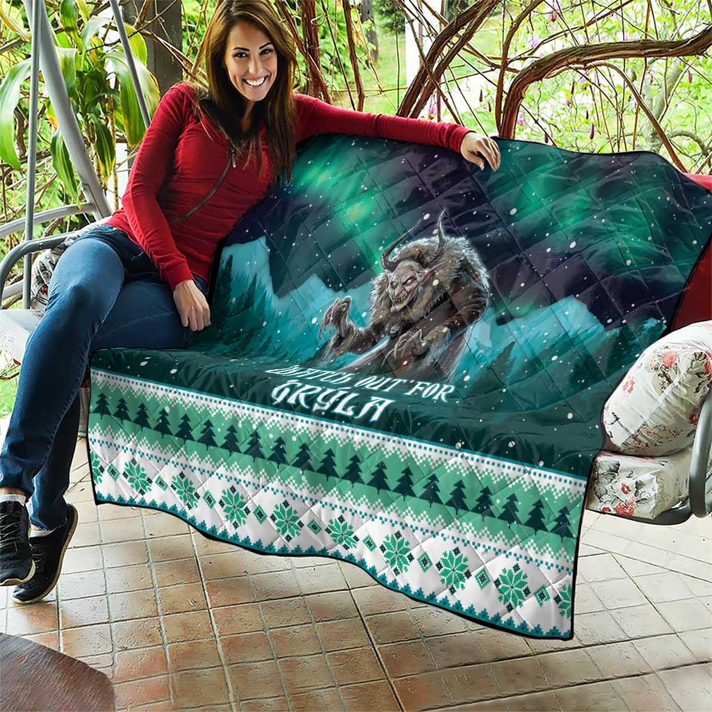 Iceland Christmas Quilt Icelandic Folklore Evil Mother Gryla LT05 - Wonder Print Shop