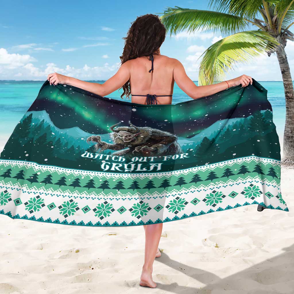 Iceland Christmas Sarong Icelandic Folklore Evil Mother Gryla LT05 - Wonder Print Shop