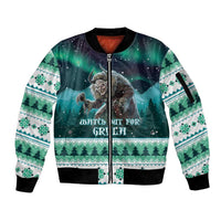 Iceland Christmas Sleeve Zip Bomber Jacket Icelandic Folklore Evil Mother Gryla LT05 - Wonder Print Shop