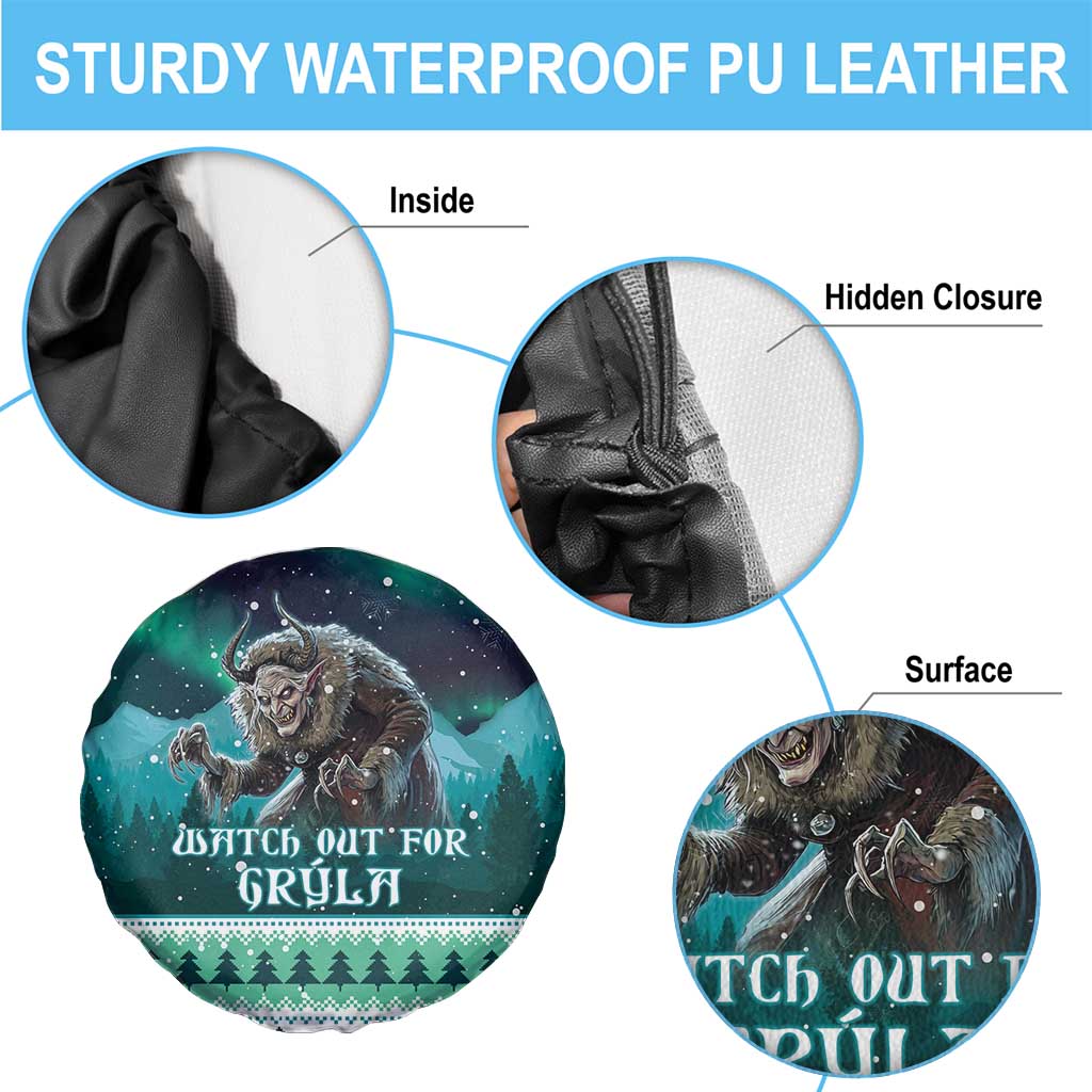 Iceland Christmas Spare Tire Cover Icelandic Folklore Evil Mother Gryla LT05 - Wonder Print Shop