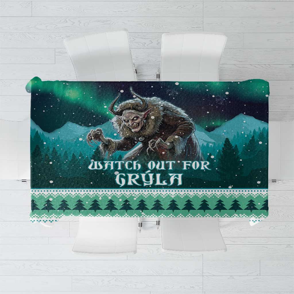 Iceland Christmas Tablecloth Icelandic Folklore Evil Mother Gryla LT05 - Wonder Print Shop