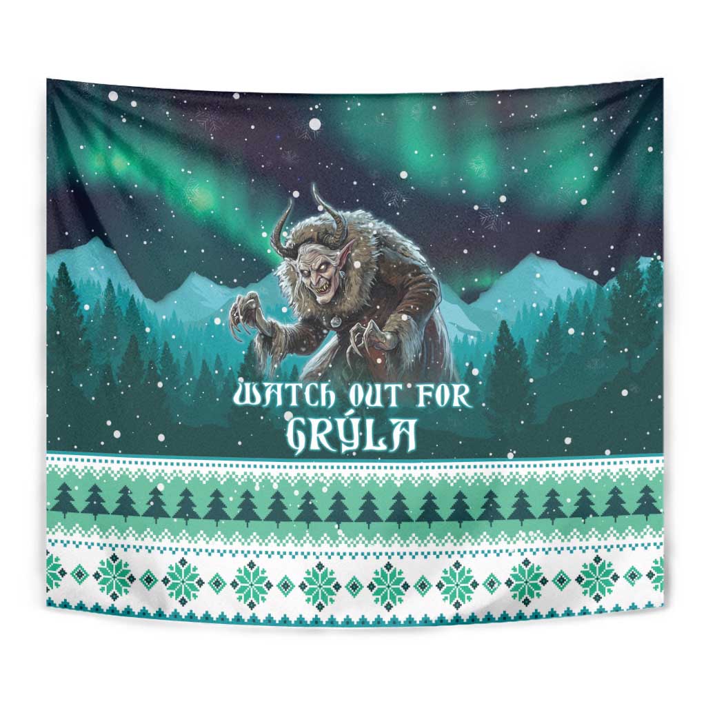 Iceland Christmas Tapestry Icelandic Folklore Evil Mother Gryla LT05 - Wonder Print Shop