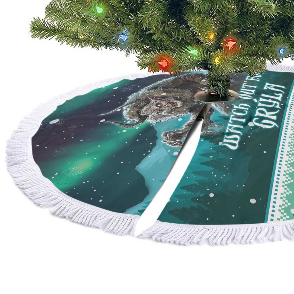 Iceland Christmas Tree Skirt Icelandic Folklore Evil Mother Gryla LT05 - Wonder Print Shop