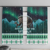 Iceland Christmas Window Curtain Icelandic Folklore Evil Mother Gryla LT05 - Wonder Print Shop
