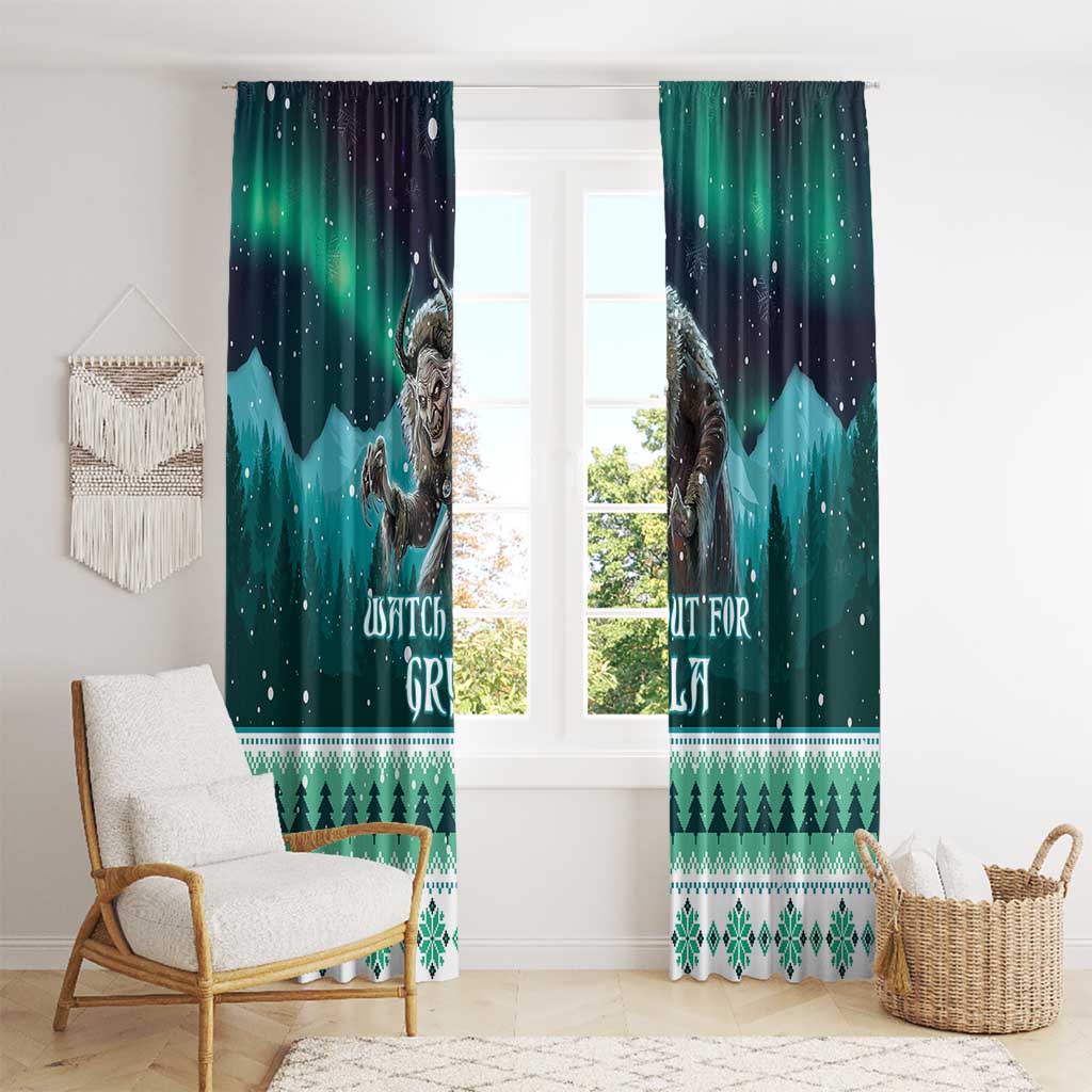 Iceland Christmas Window Curtain Icelandic Folklore Evil Mother Gryla LT05 - Wonder Print Shop