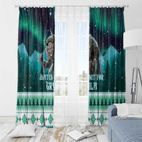 Iceland Christmas Window Curtain Icelandic Folklore Evil Mother Gryla LT05 - Wonder Print Shop