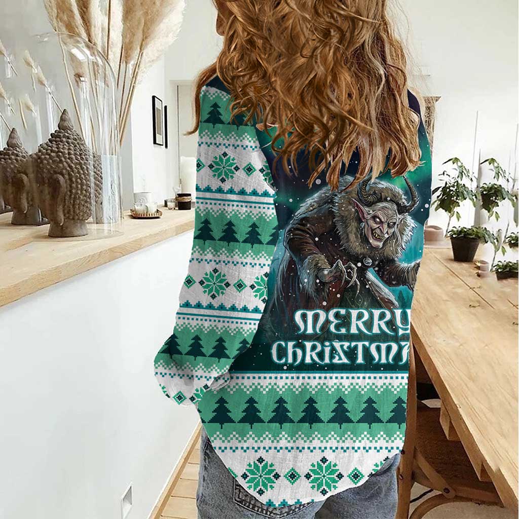 Iceland Christmas Women Casual Shirt Icelandic Folklore Evil Mother Gryla LT05 - Wonder Print Shop