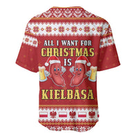 Poland Christmas Baseball Jersey All I Want For Xmas Is Kielbasa LT05 - Wonder Print Shop