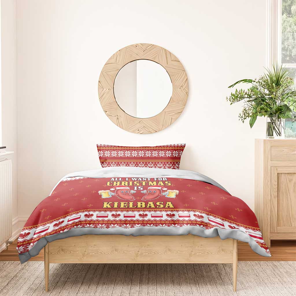 Poland Christmas Bedding Set All I Want For Xmas Is Kielbasa LT05 - Wonder Print Shop