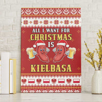 Poland Christmas Canvas Wall Art All I Want For Xmas Is Kielbasa LT05 - Wonder Print Shop