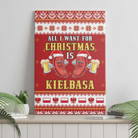 Poland Christmas Canvas Wall Art All I Want For Xmas Is Kielbasa LT05 - Wonder Print Shop