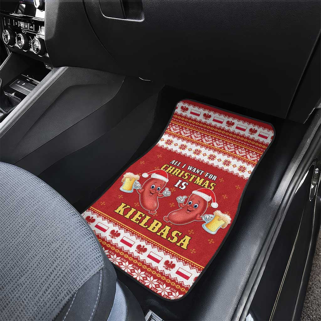 Poland Christmas Car Mats All I Want For Xmas Is Kielbasa LT05 - Wonder Print Shop