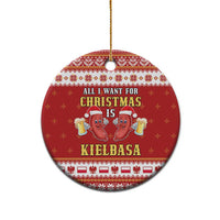 Poland Christmas Ceramic Ornament All I Want For Xmas Is Kielbasa LT05 - Wonder Print Shop