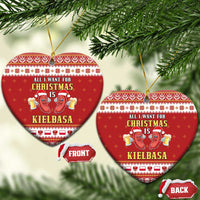 Poland Christmas Ceramic Ornament All I Want For Xmas Is Kielbasa LT05 - Wonder Print Shop