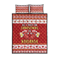 Poland Christmas Quilt Bed Set All I Want For Xmas Is Kielbasa LT05 - Wonder Print Shop