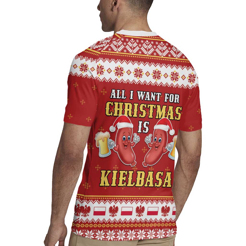 Poland Christmas Rugby Jersey All I Want For Xmas Is Kielbasa LT05 - Wonder Print Shop