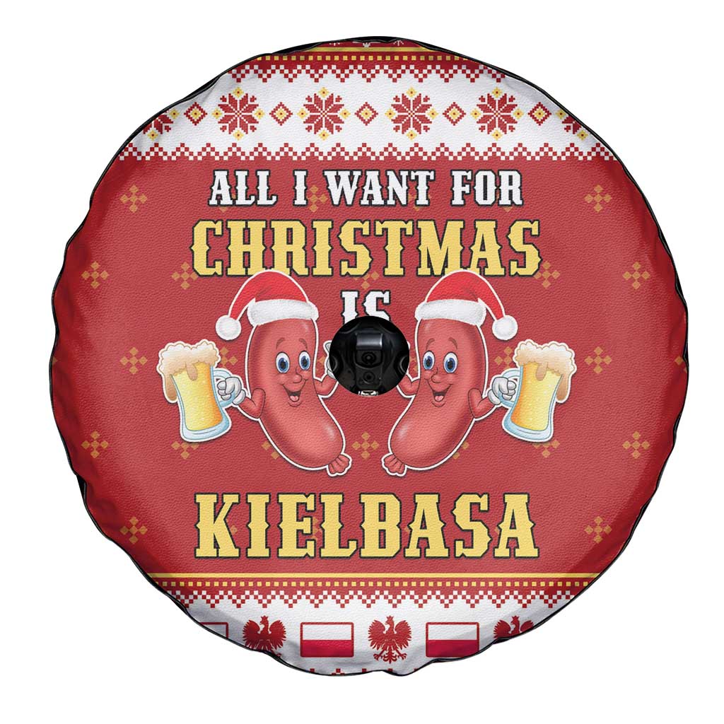 Poland Christmas Spare Tire Cover All I Want For Xmas Is Kielbasa LT05 - Wonder Print Shop